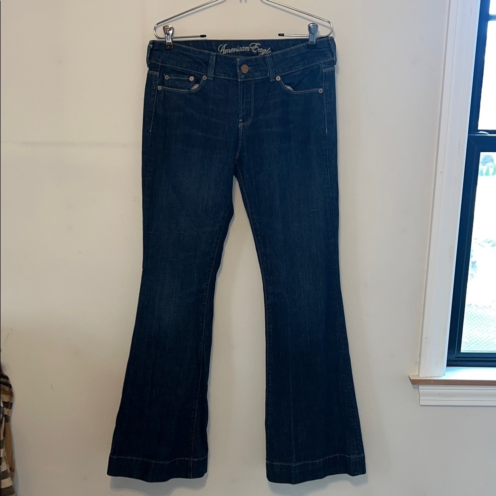 American Eagle Outfitters Dark Blue Flare Jeans